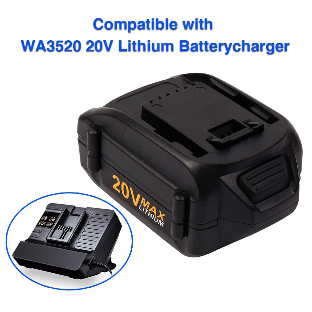 For WORX 20V 4.0AH MAX Extend Lithium-Ion Battery WA3525 WA3575 WA3520