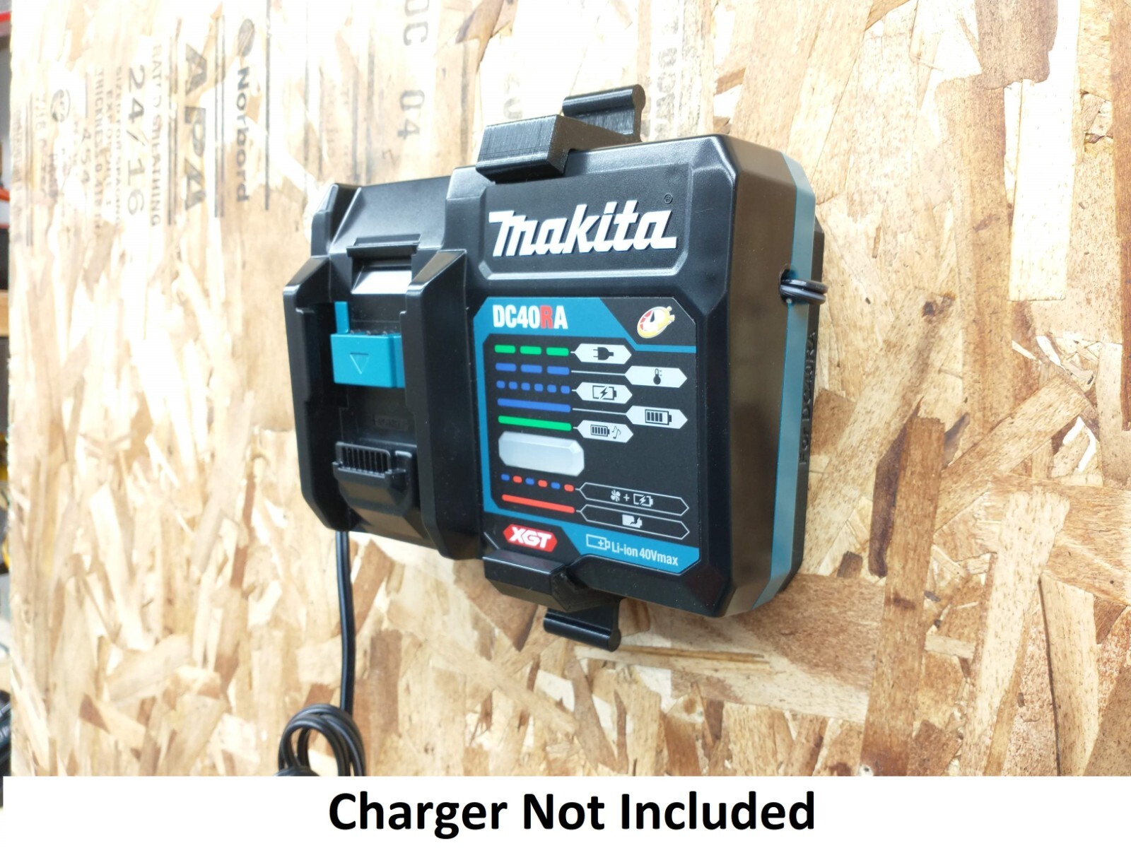 Wall Mount For Makita DC40RA Battery Charger, Made in USA