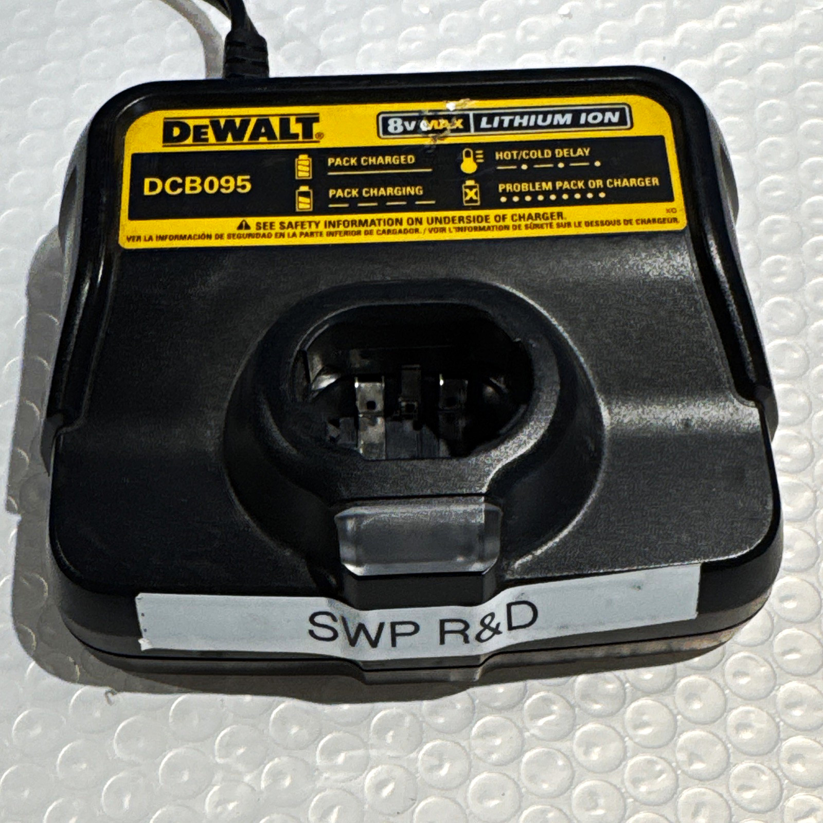 DEWALT DCB095 8V Max Lithium-Ion Battery Charger w/ AC Power Cord Plug