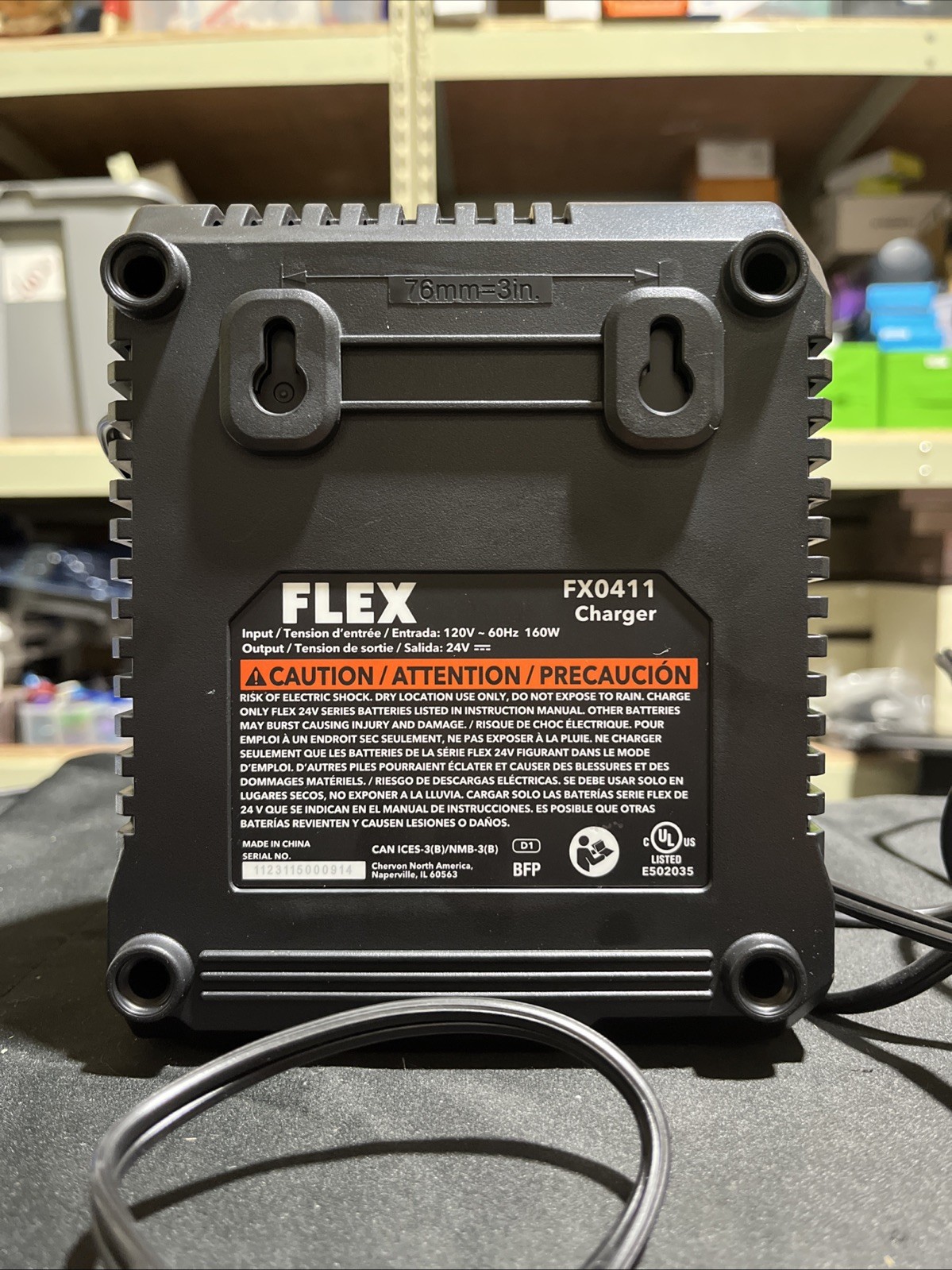 New Flex FX0411 24V Li-Ion Fast Battery Charger