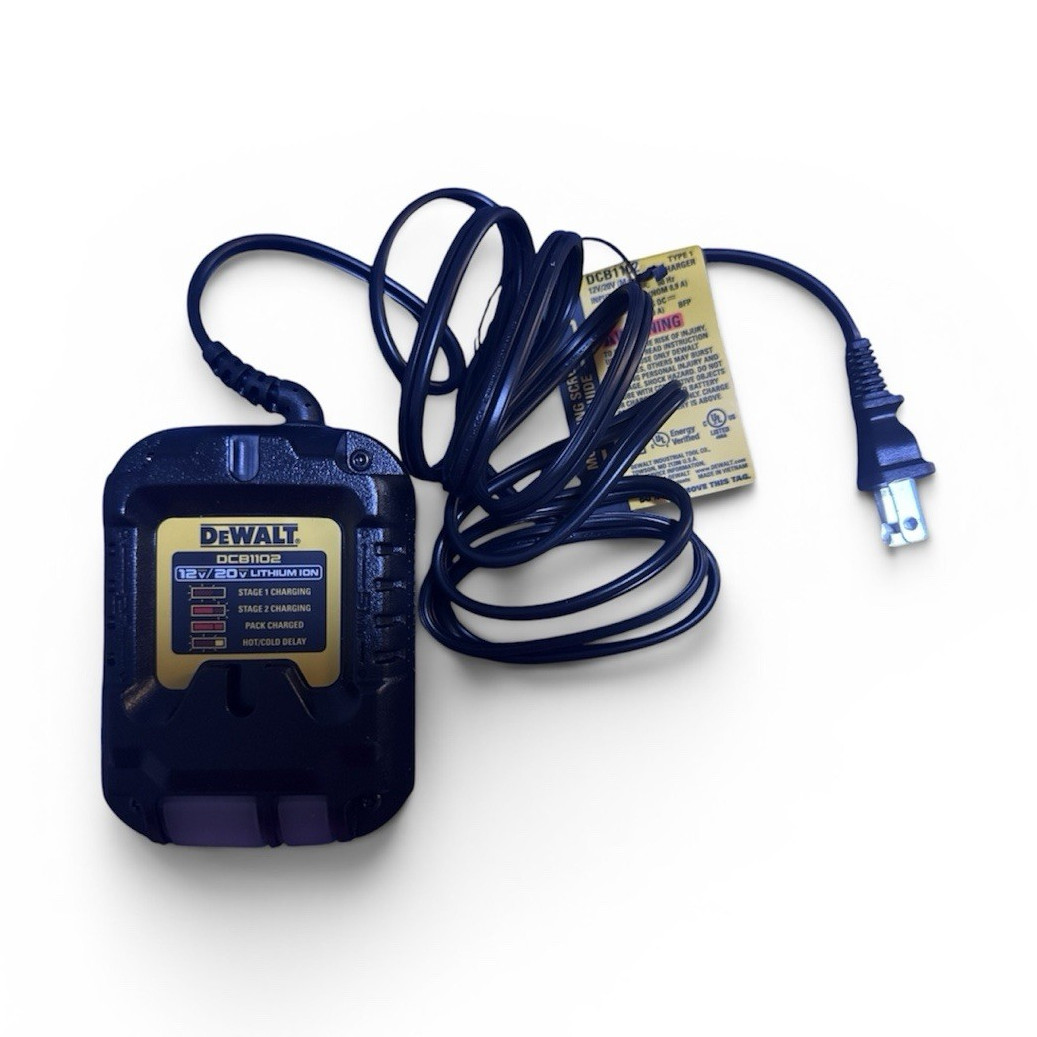 DEWALT DCB1102 Lithium-Ion Battery Charger for 12V and 20V Batteries Black
