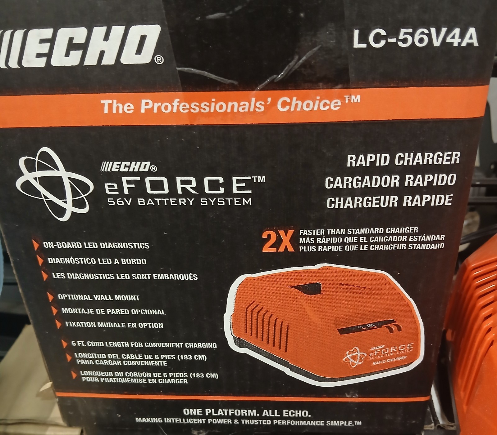 Echo eFORCE™ 56V Lithium-Ion Rapid Charger, Model LC-56V4A *