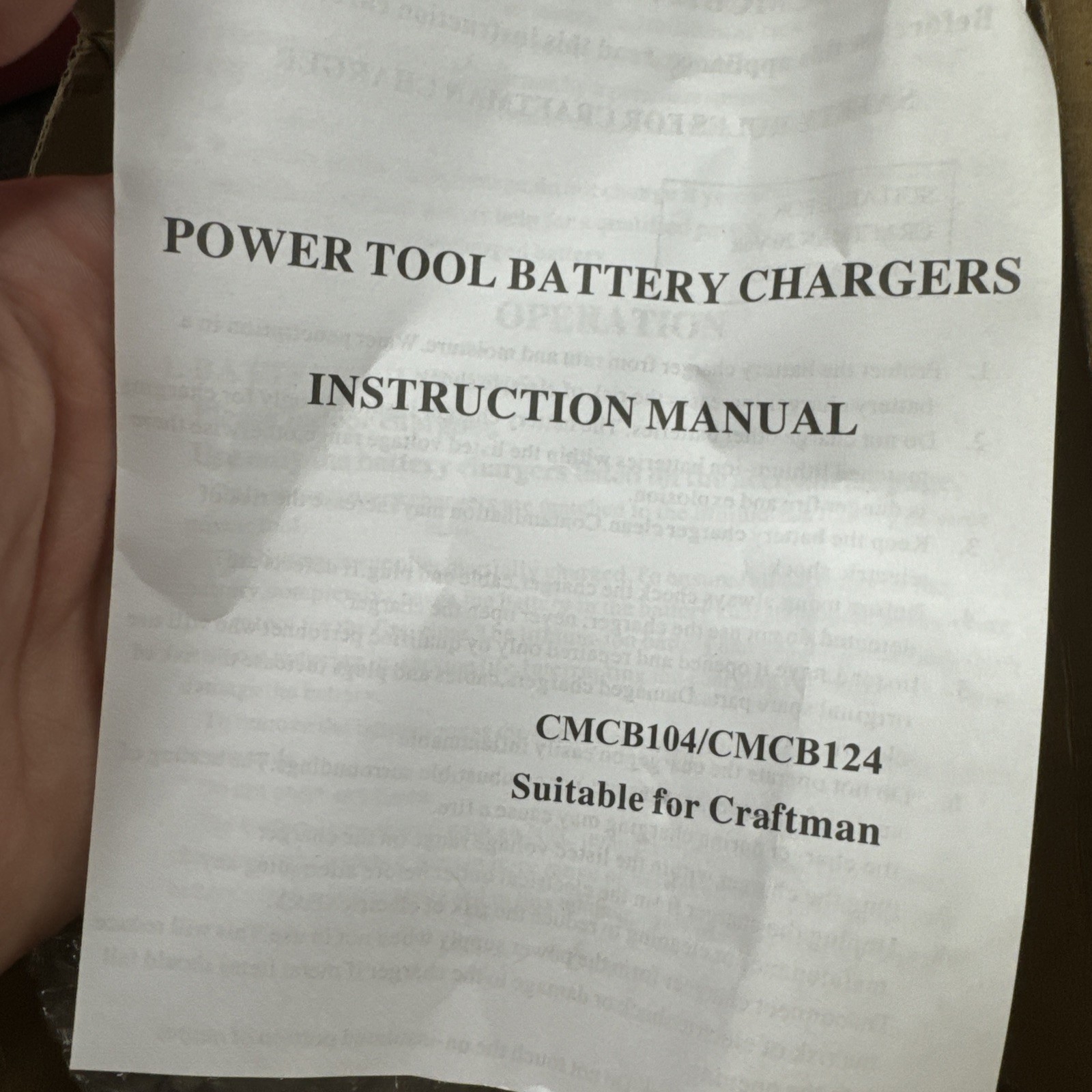 CMCB104 V20 Battery Fast Charger Power Station for Craftsman V20 Li-ion Battery