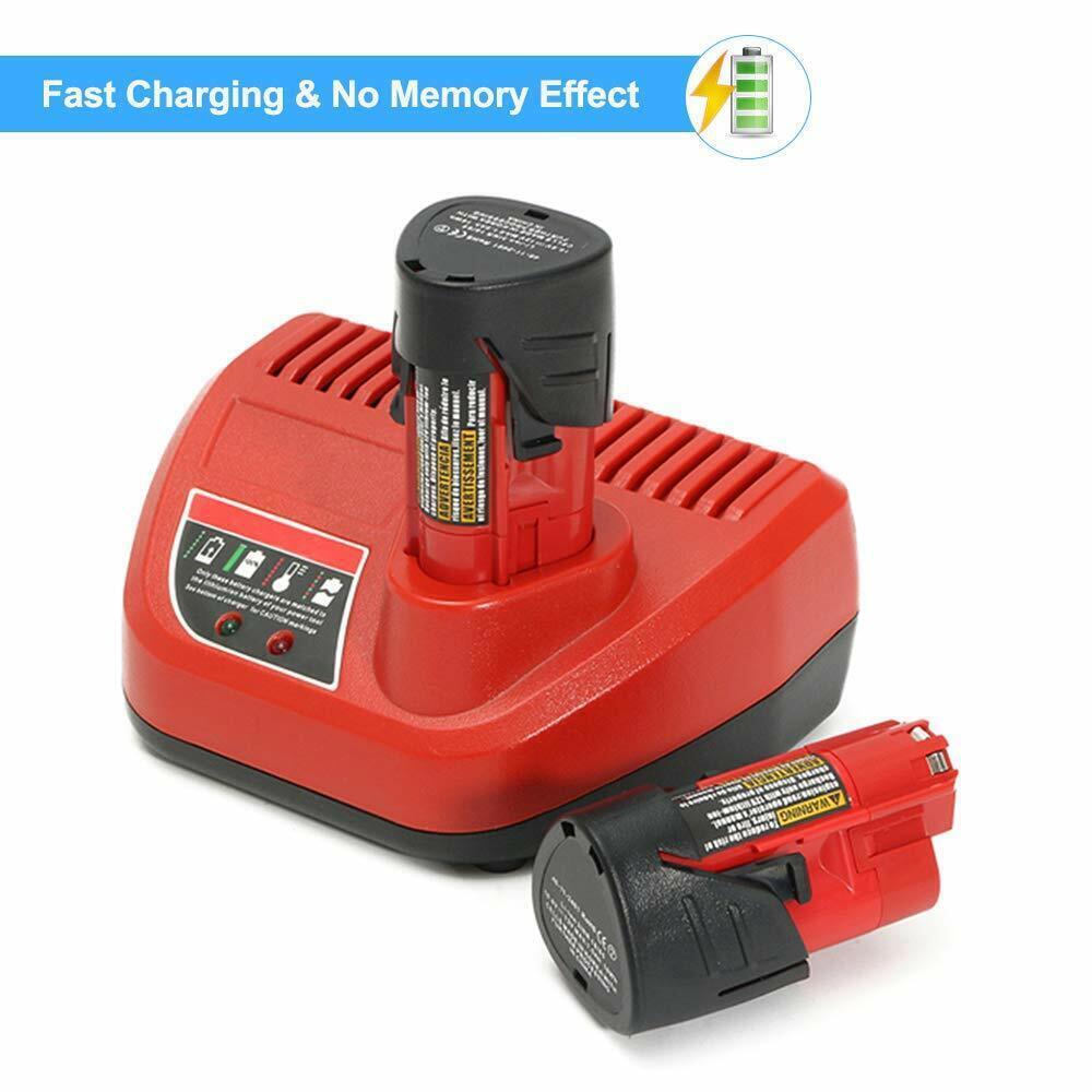 4X 3.5Ah For Milwaukee Battery For M12 Lithium Cordless 12V 48-11-2420 Capacity