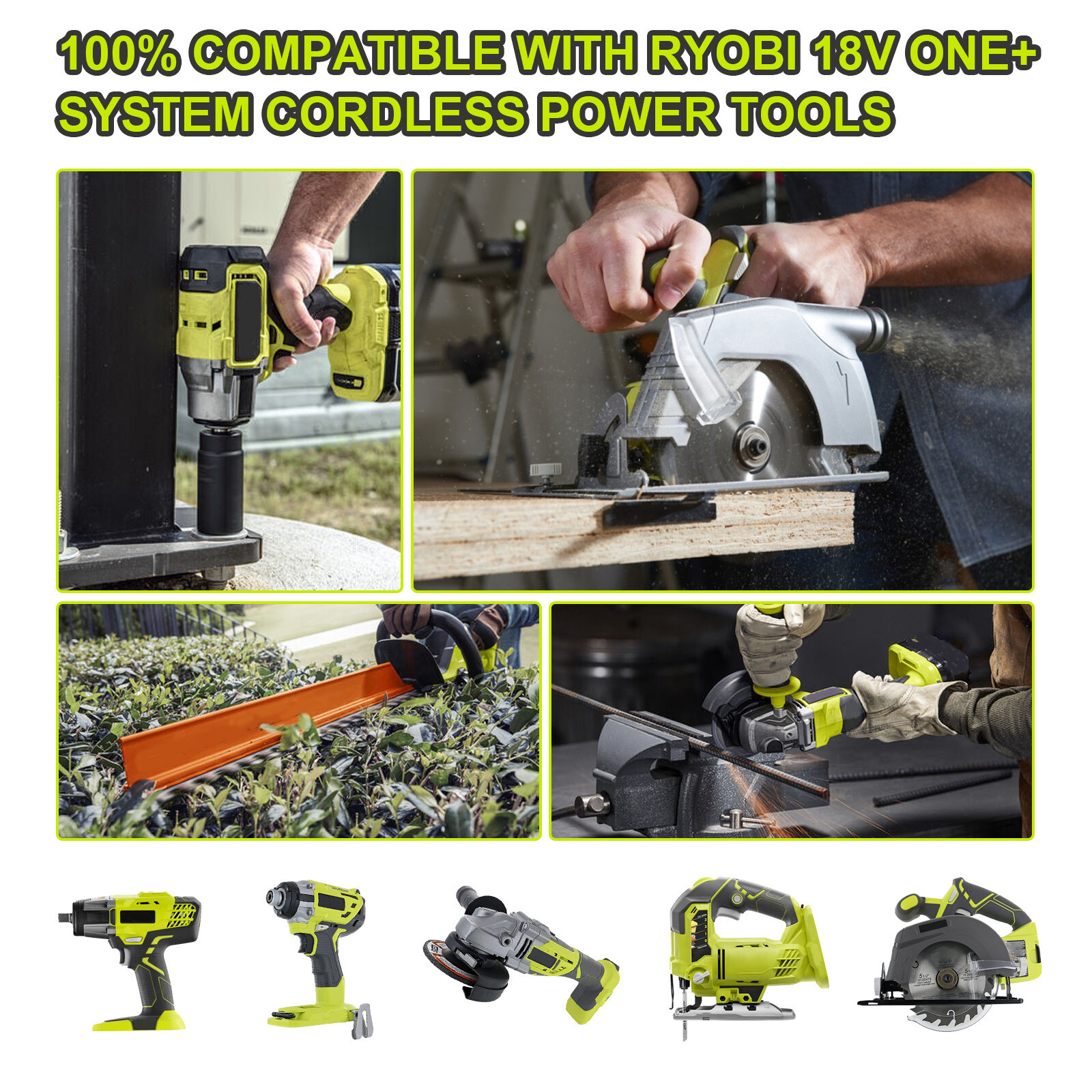 8.0Ah P108 For RYOBI 18V Battery P107 One Plus High Capacity Lithium 18 Volt New
