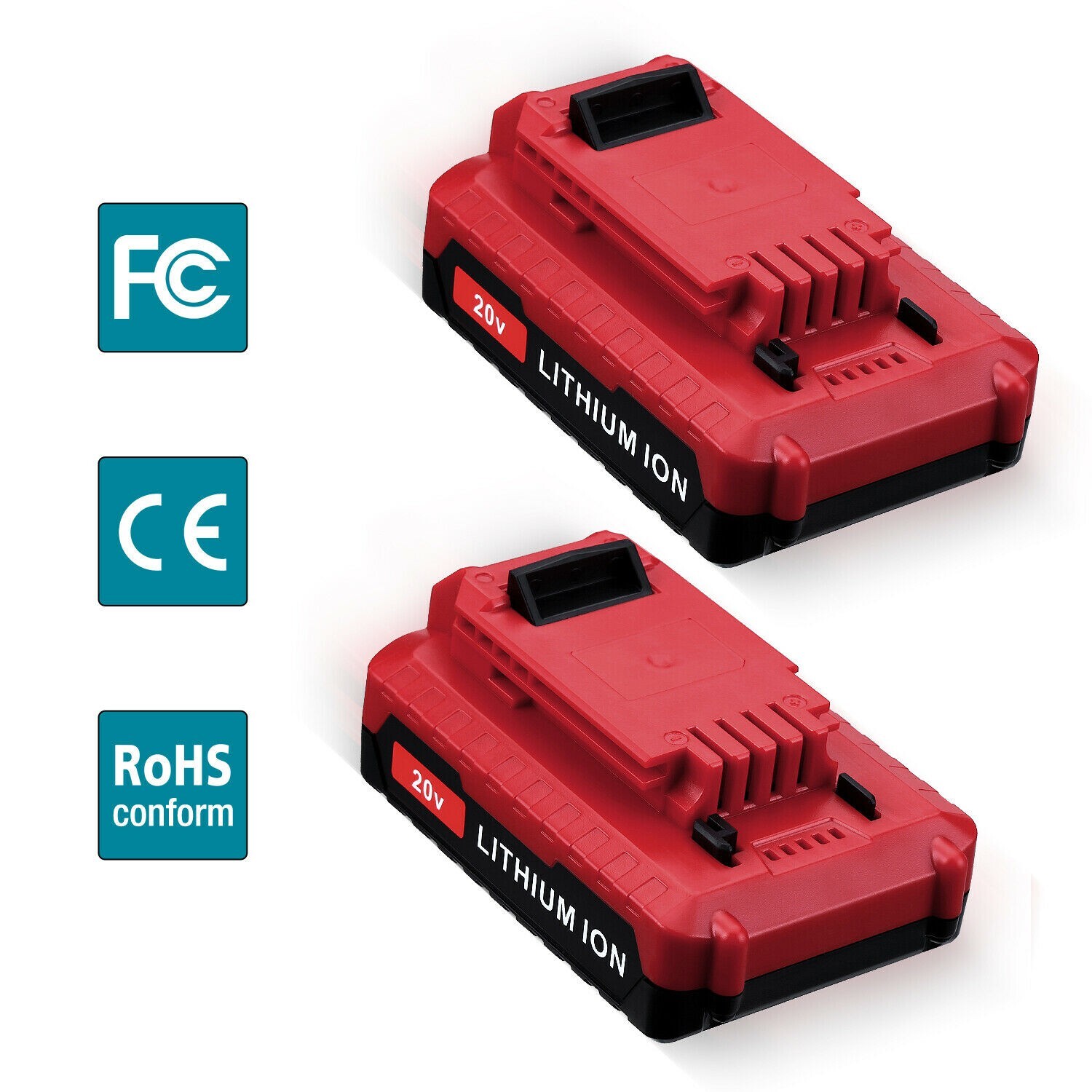 20 Volt Lithium-Ion Battery / Charger for PORTER CABLE 20V Max PCC680L PCC685L