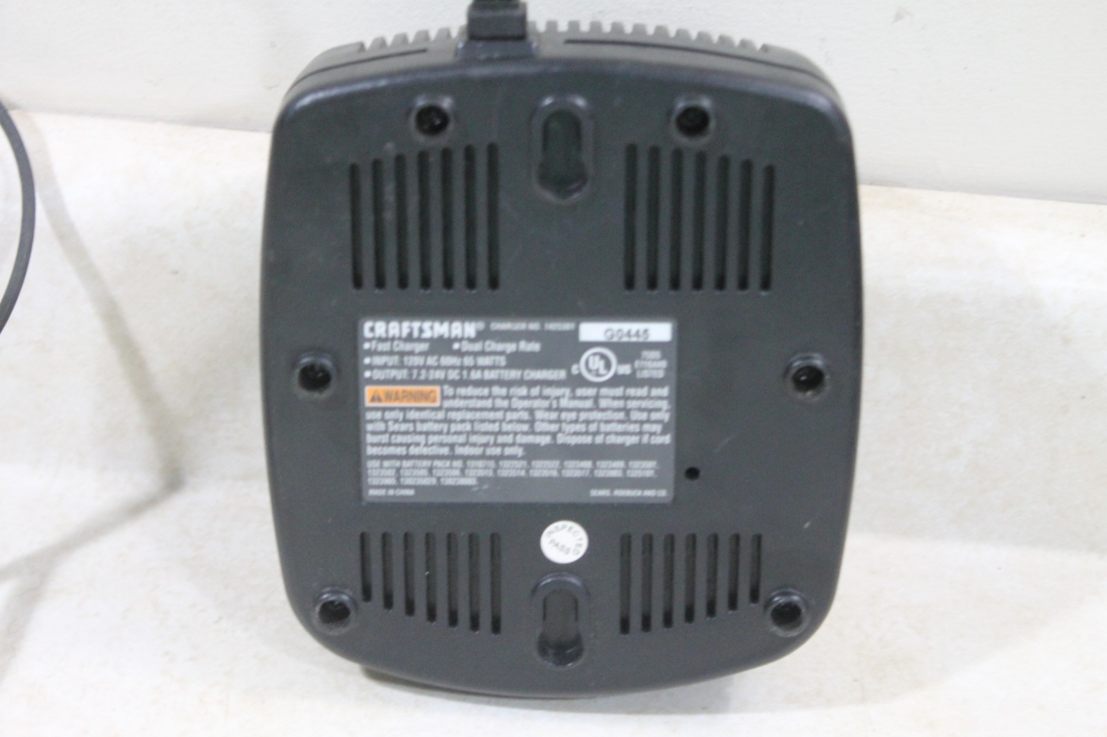 TESTED Craftsman 7.2V-24V Genuine OEM NiCd ONLY Battery Charger 1425301