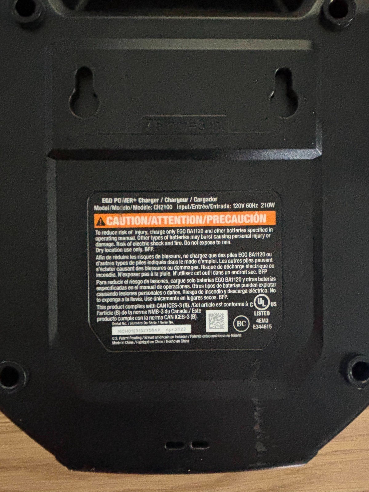 EGO Power+ CH2100 56V Lithium-Ion Standard Battery Charger 210W