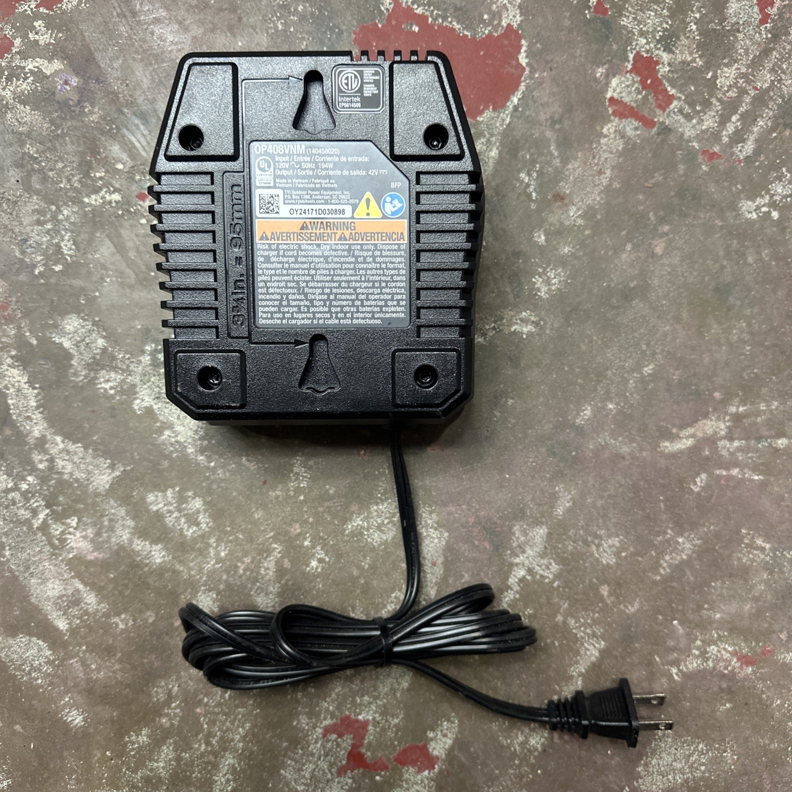 RYOBI OP408VNM 40V Lithium-Ion Battery Charger 42V Output Tested Works OEM