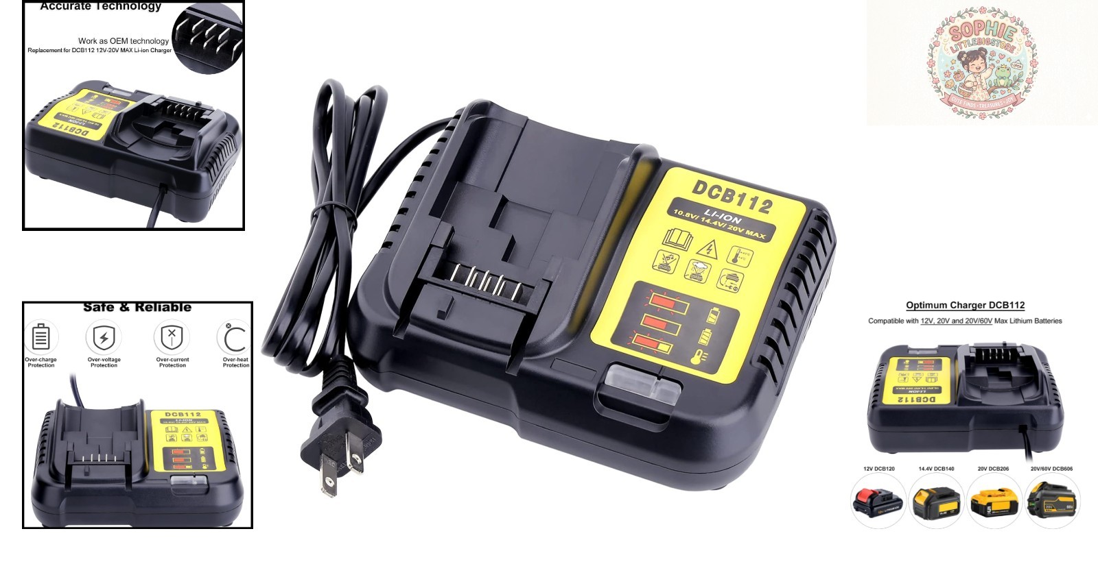Fast Charging 20V Max Lithium-Ion Charger with Intelligent Protection System
