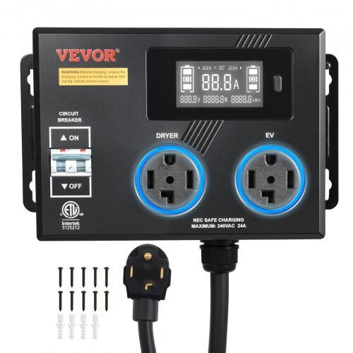 Automatic EV Charging Switch, NEMA 14-30, Splitter Switch for Dryer & EV Charge