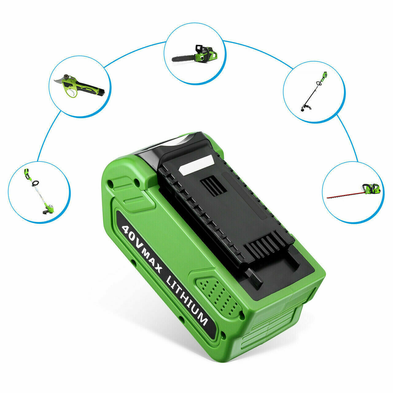 40V 6.0Ah For Greenworks G-MAX Lithium Battery 29472 29462 29252 20202 40 Volt
