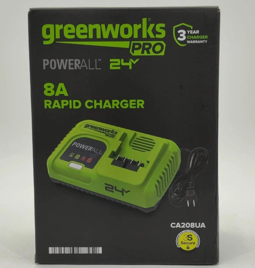 New Greenworks CA208UA 24V DC, 120V AC 8A Rapid Charger FREE SHIPPING