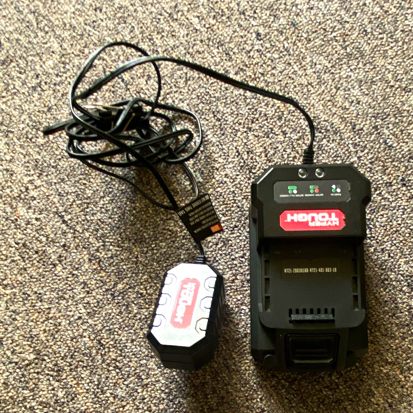 Hyper Tough 20V Cordless Battery Charger, Single-Battery, Black (Used)