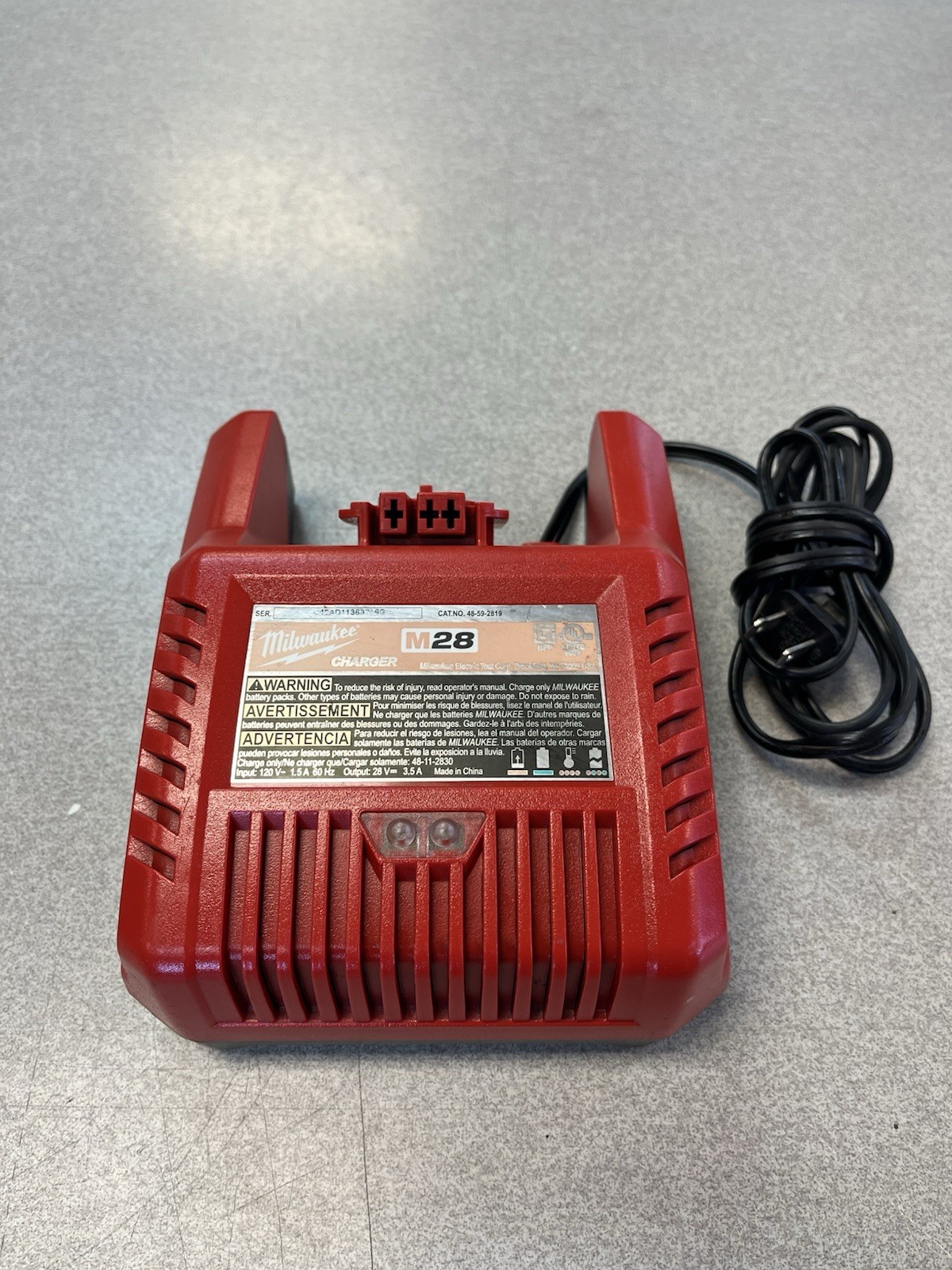 Milwaukee OEM M28 28V Lithium‑Ion Battery Charger (48-59-2819)