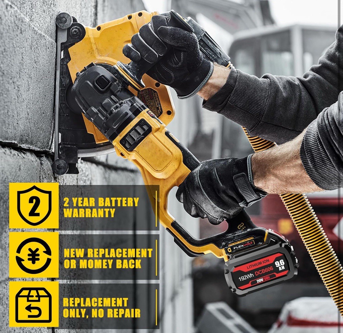 For DEWALT 9.0 Ah Lithium-Ion Battery 20V/60V MAX FLEXVOLT DCB606 DCB609 DCB612