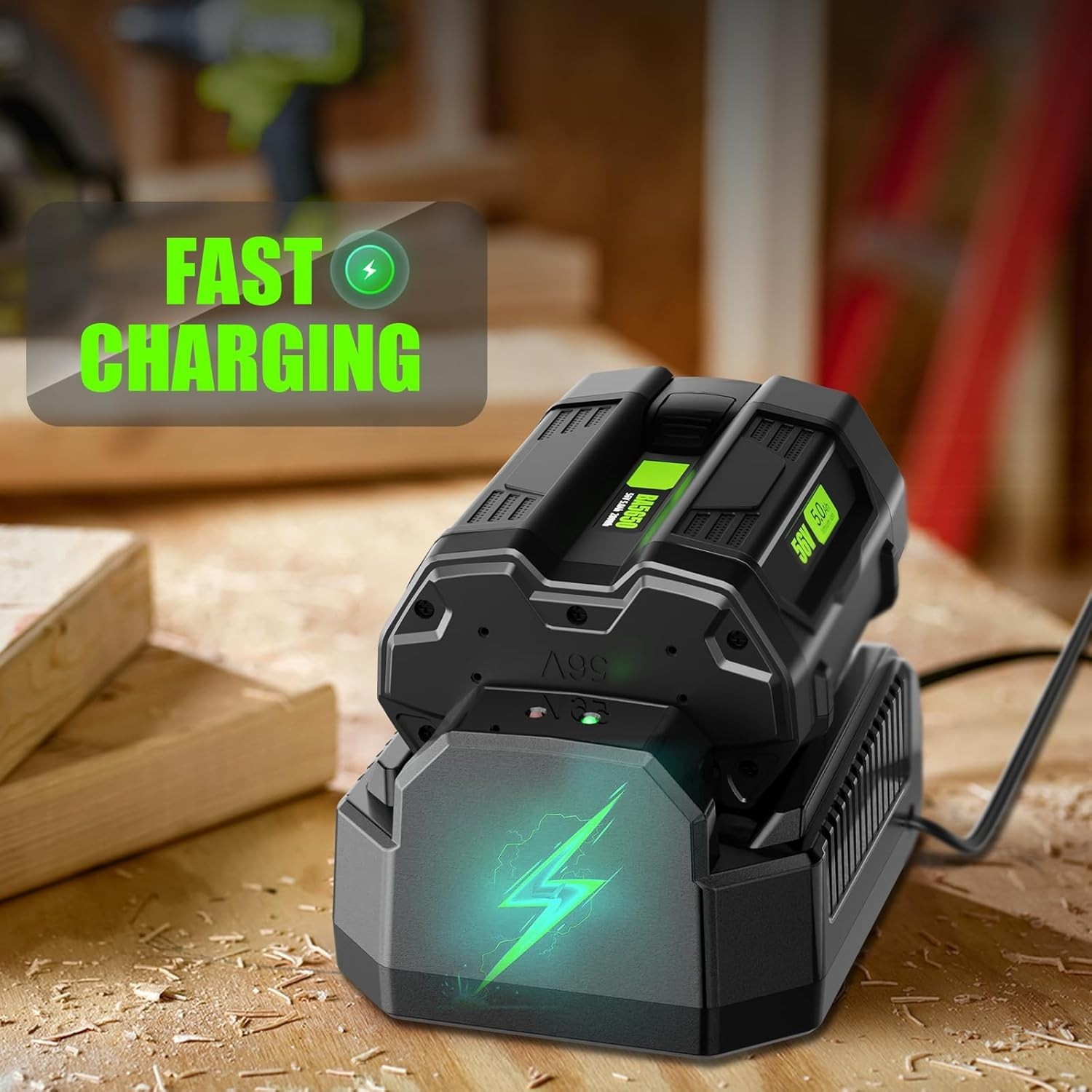 Reliable Fast Charging for EGO 56V Batteries – Compatible with Various Models