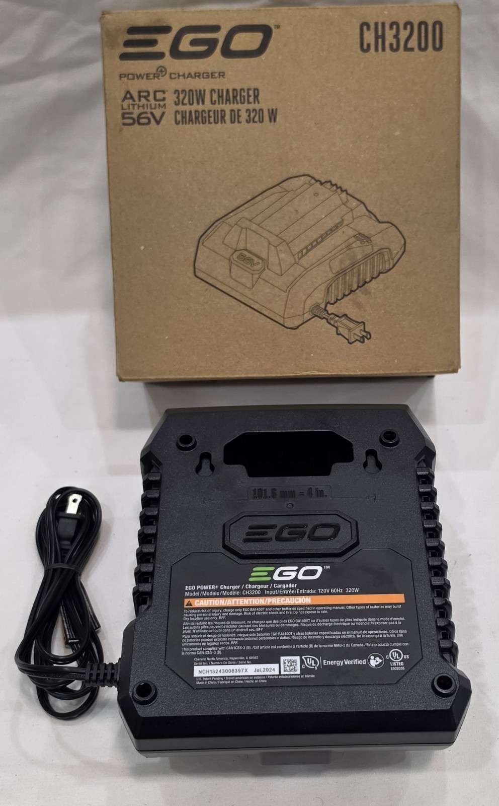 Genuine OEM EGO Power+ CH3200 320W 56-Volt Lithium-ion Charger
