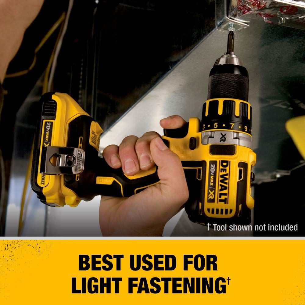 DEWALT 20V MAX Battery, Compact 2.0Ah (DCB203) 2.0 Ah, Yellow/Black