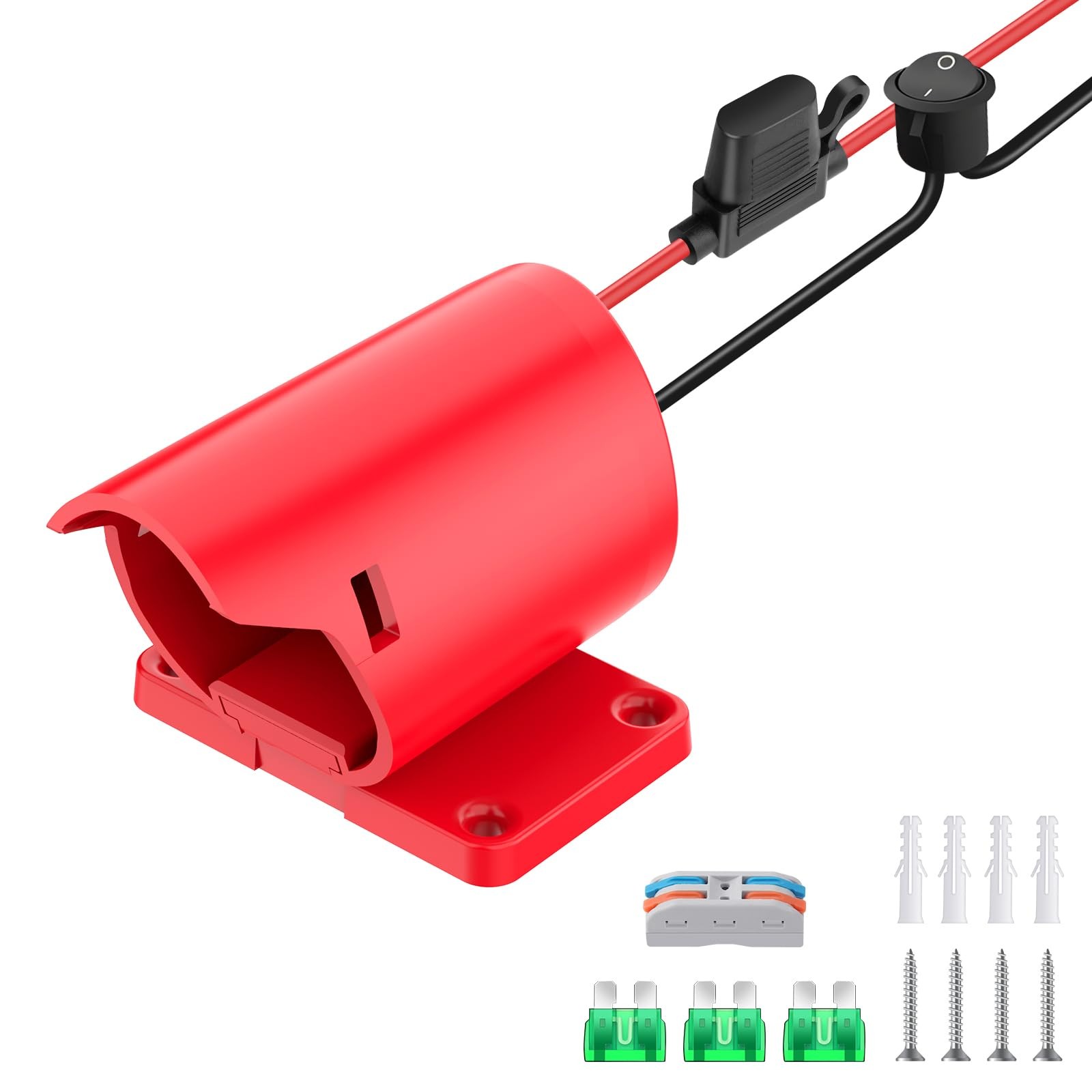 1 Packs Adapter for Milwaukee M12 Battery 12V 1 Pack, Red