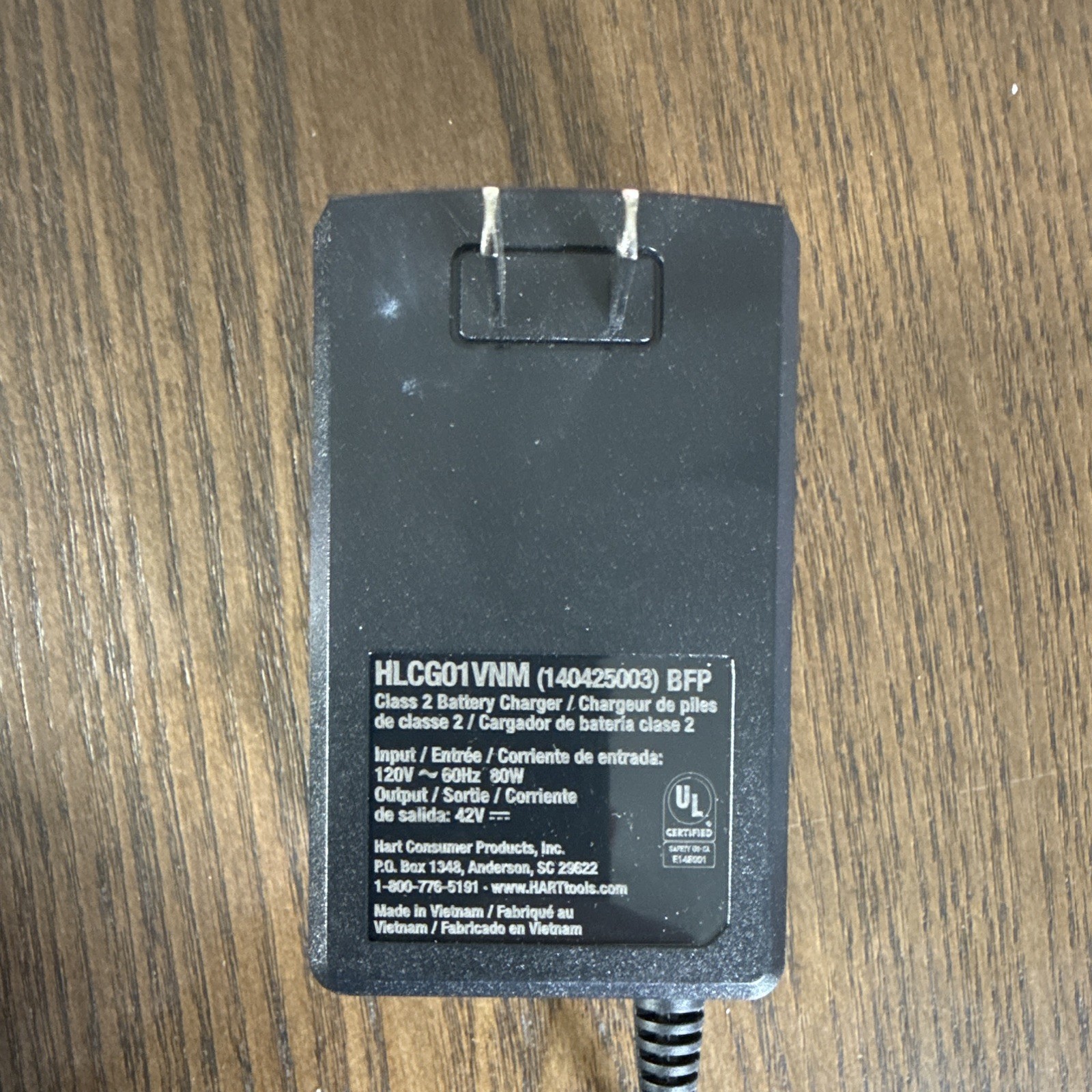 HART 40V Lithium-Ion Battery Charger Black HLCG01VNM MPN 140425003