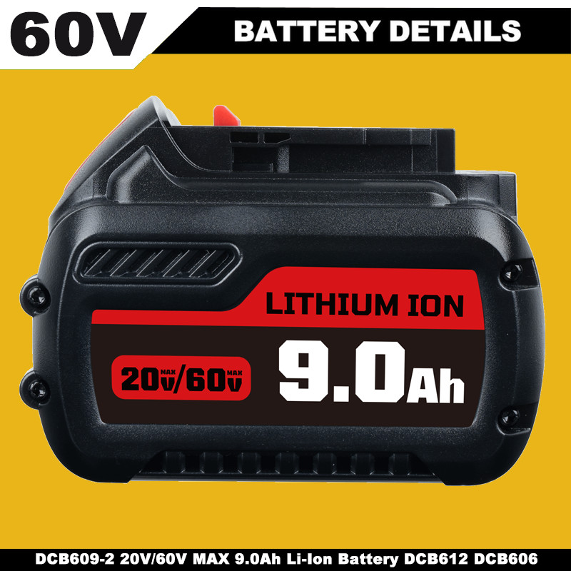 9.0Ah For DEWALT DCB609-2 FLEXVOLT 20V/60V MAX Lithium-ion Battery DCB609 DCB606