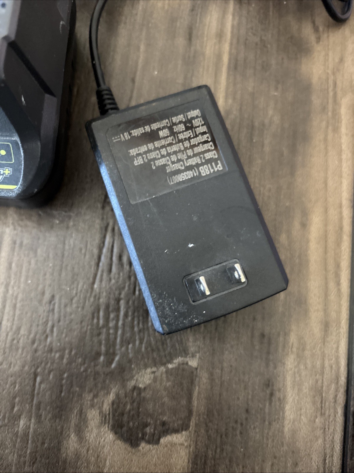 Ryobi One P118B 18V Lithium Ion Class 2 Battery Charger #2