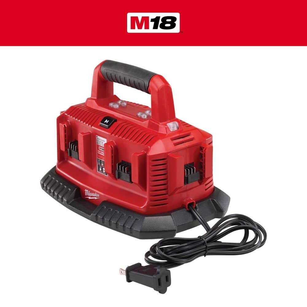 Milwaukee Compact Battery M18 Sequential Port Charger 6 Pack Charging Station