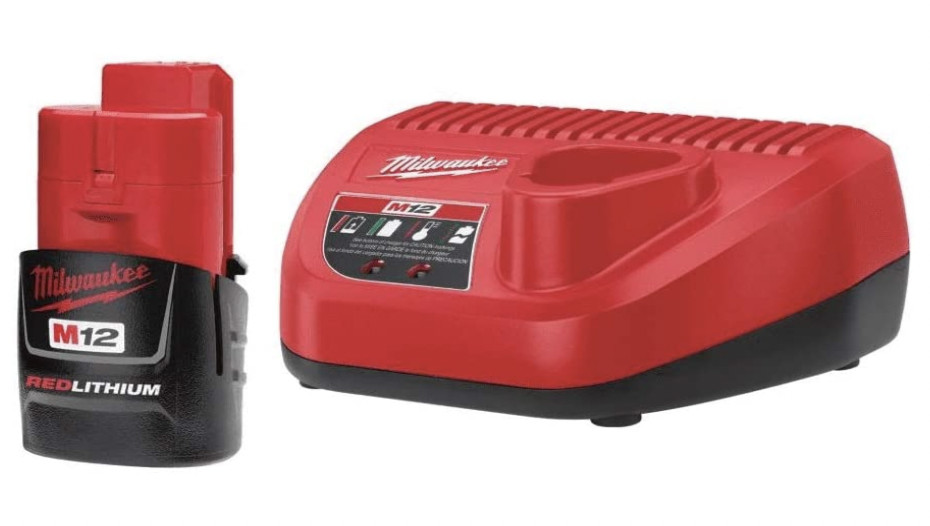 Milwaukee Combo Battery and Charger /48-59-2401 and 48-11-2401 M12 Red Lithium
