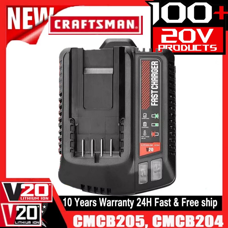 V20 20V Battery Fast Charger CMCB104 For Craftsman 20V Max Lithium ion Battery