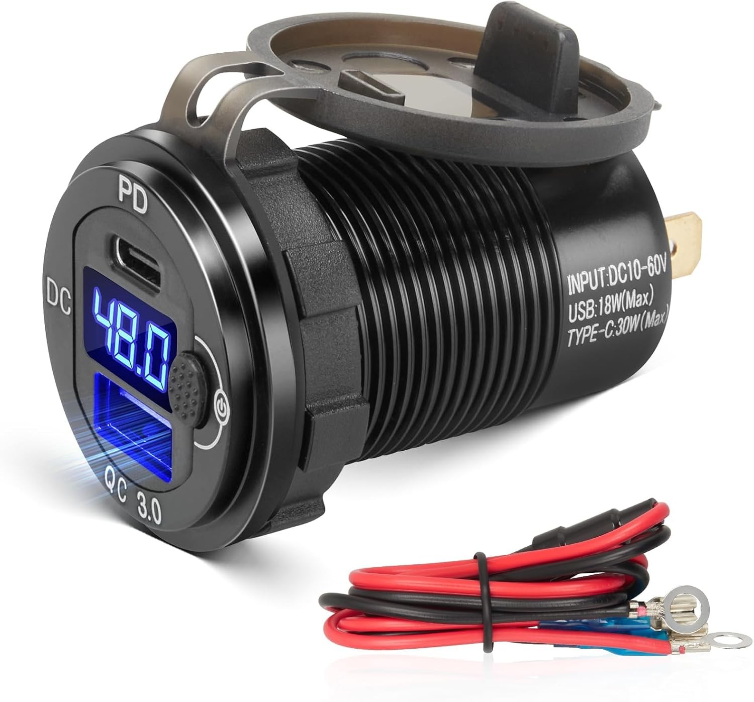 Car Charger 12-30W PD QC3.0 Dual Port Type C Charger Fast Charging USB