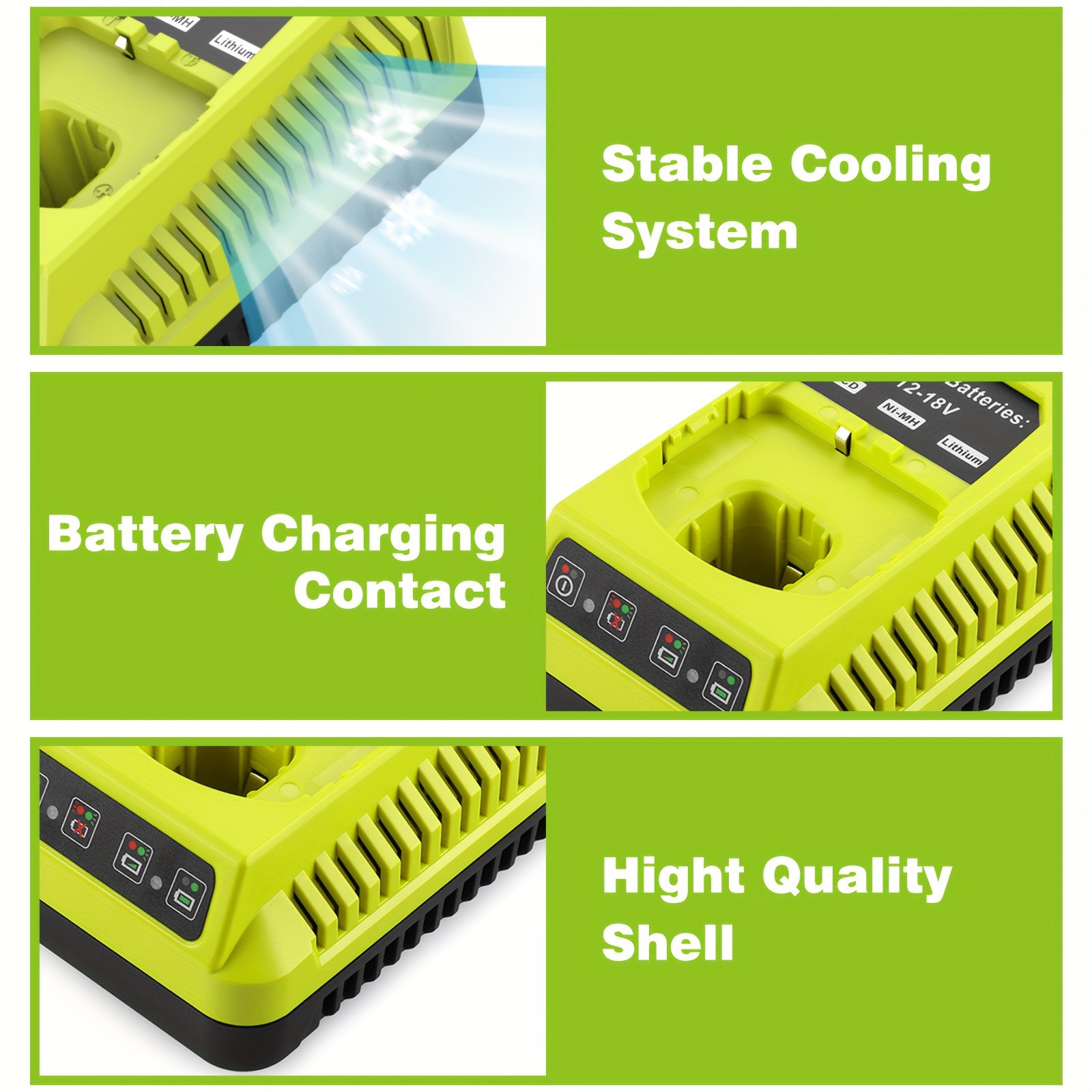 18V Lithium Battery Charger for Ryobi One Plus P117 P108 P107 P102 P103