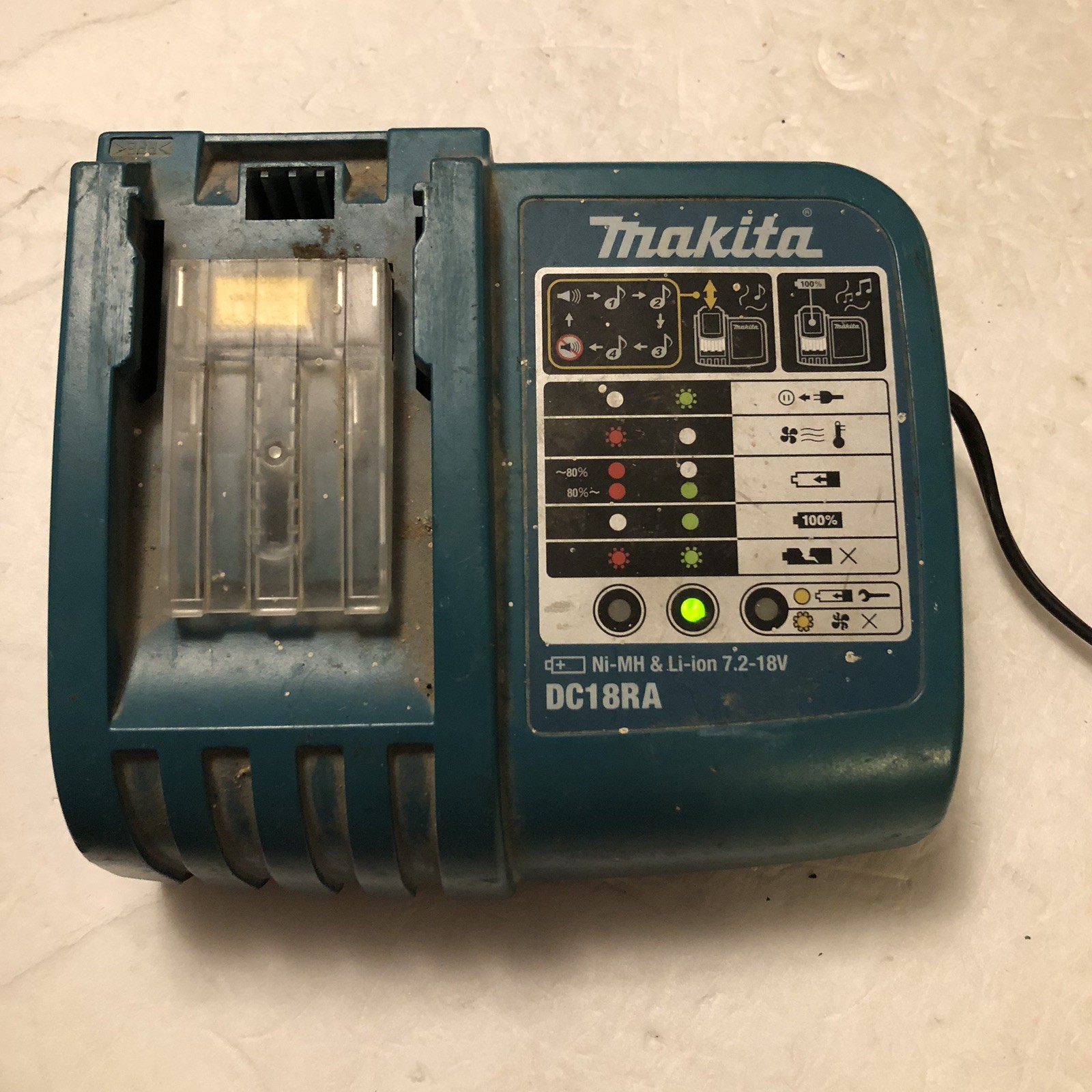 Makita DC18RA 7.2-18V Li-ion & Ni-MH Rapid Battery Charger Genuine OEM