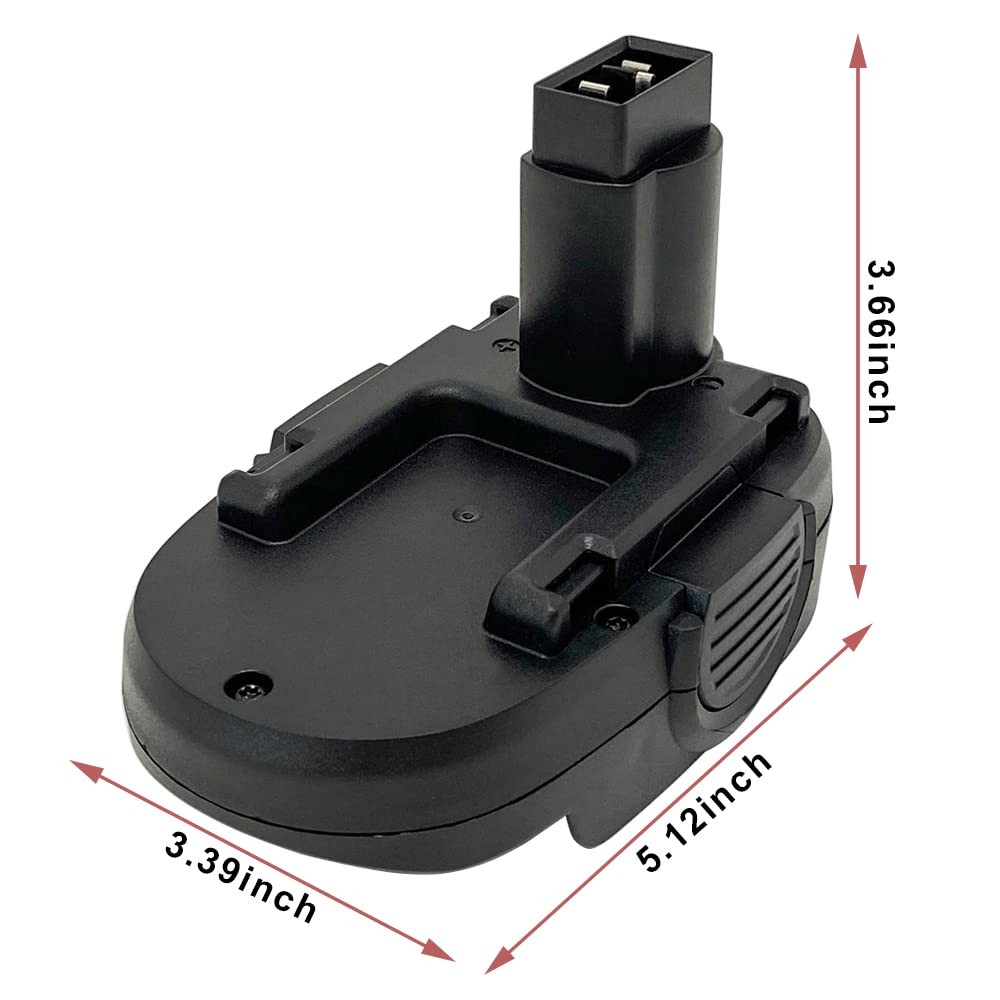 Battery Adapter for Worx 20V Lithium to 18V Ni-Mh Cordless Black