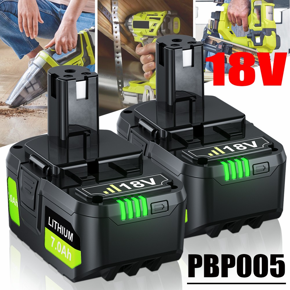 2X 7000mah Battery For RYOBI 18V PBP005 P197 P189 P108 PBP007 PBP005 Battery