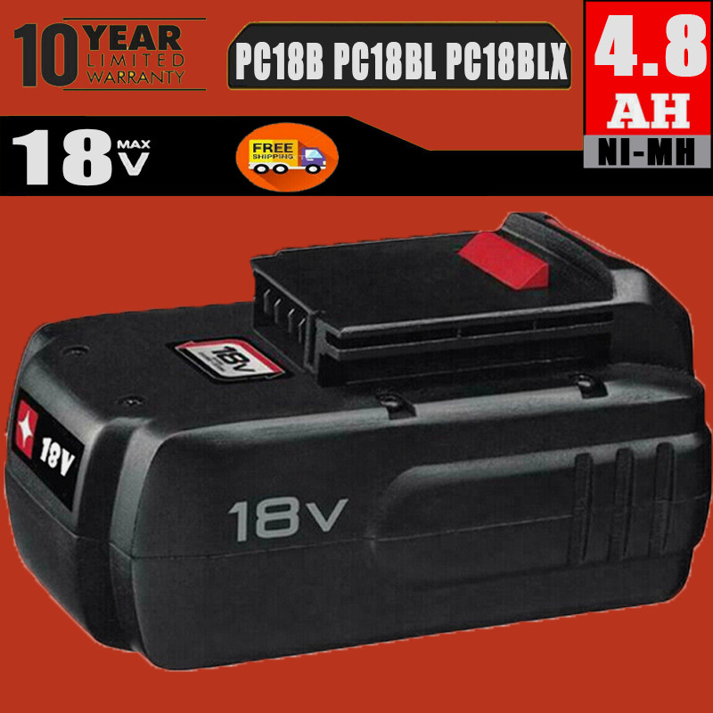 1～4Packs 18V 18-Volt 4800mAh NiMH Battery For Porter Cable PC18B Tools Cordless