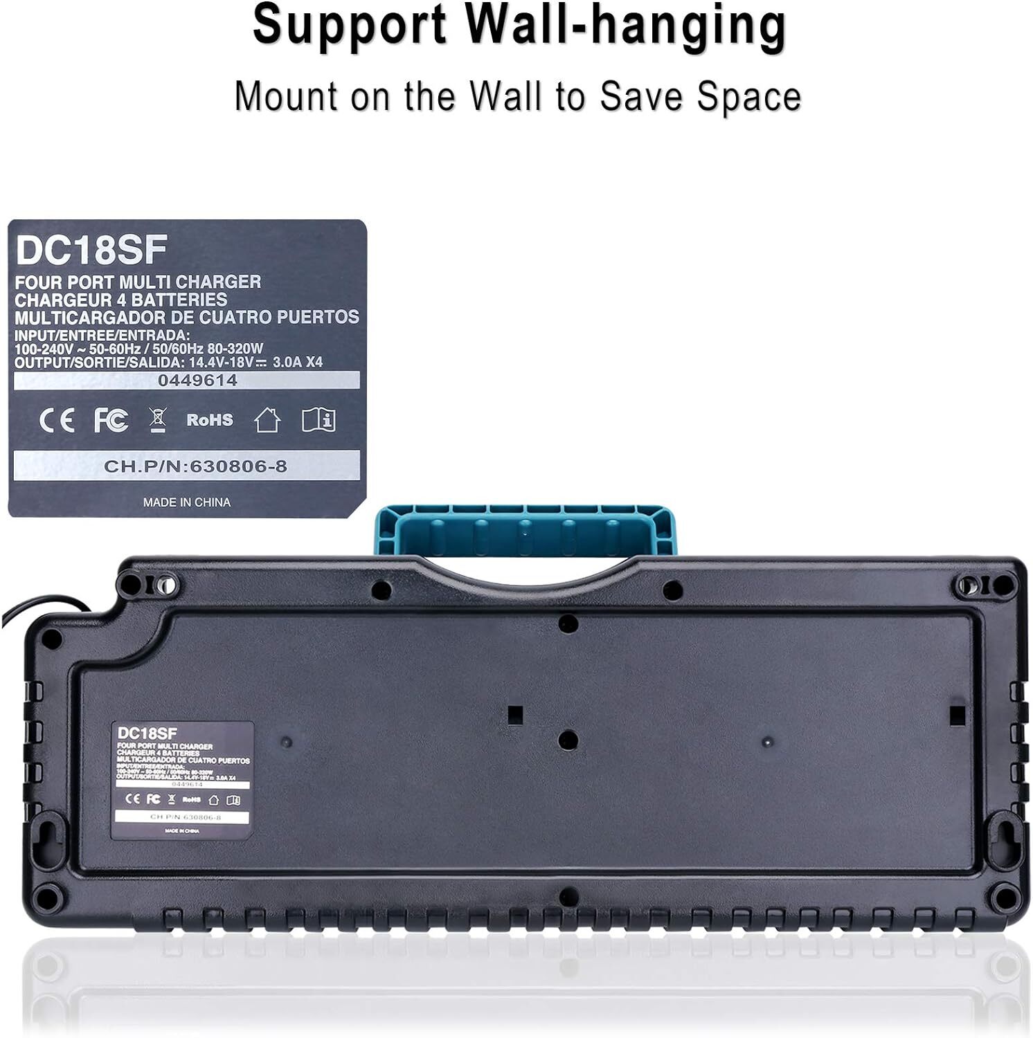 DC18SF For Makita 14.4-18V LXT Li-ion Dual 4 Port High & FAST Battery Charger