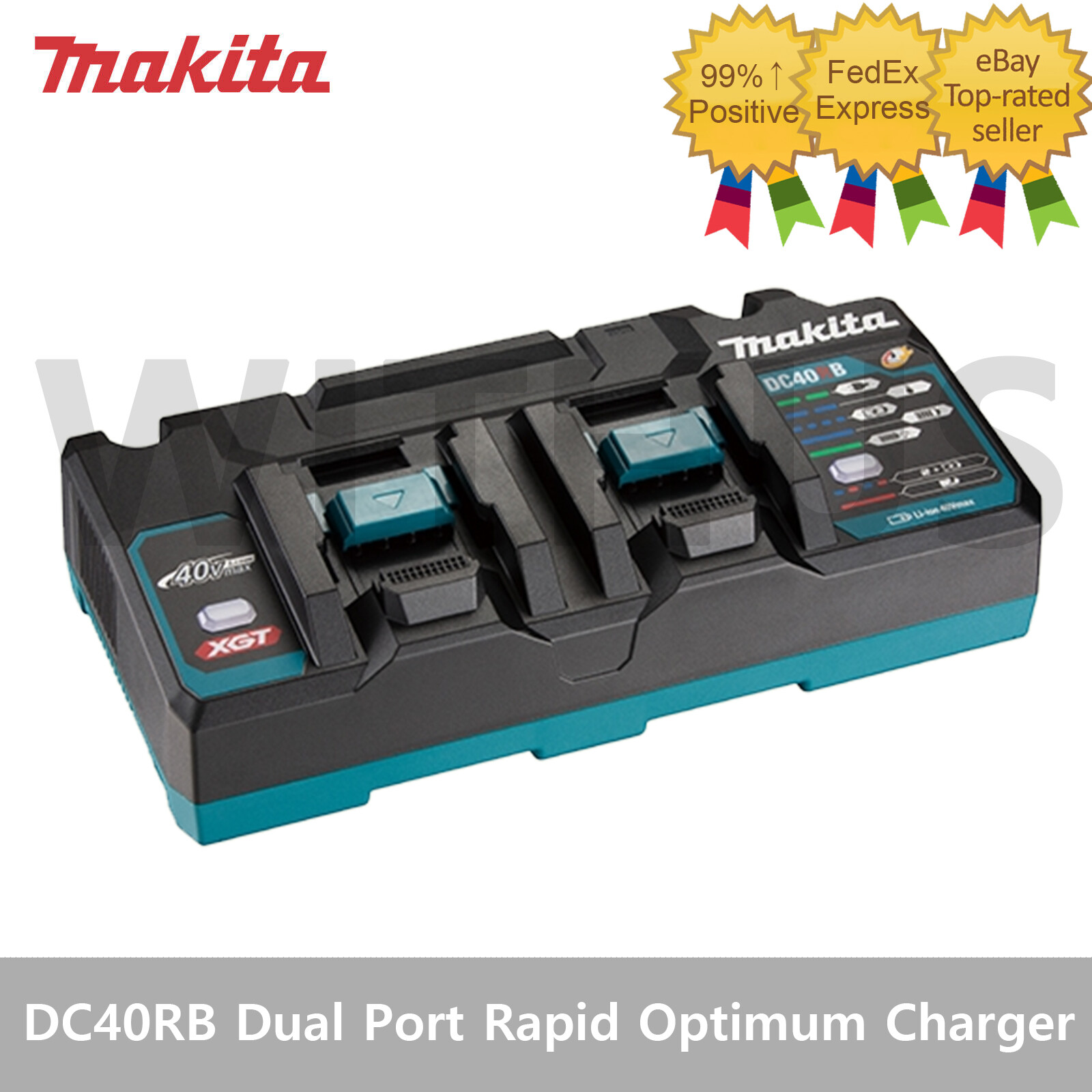 Makita DC40RB 40V Max XGT Li-ion Dual Port Rapid Optimum Battery Charger 220V