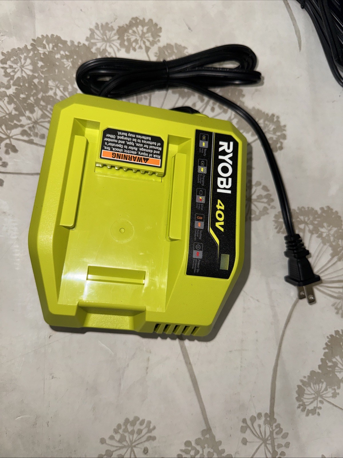 Genuine Ryobi OP408VNM 40V Lithium-Ion Fast Rapid Quick Charger