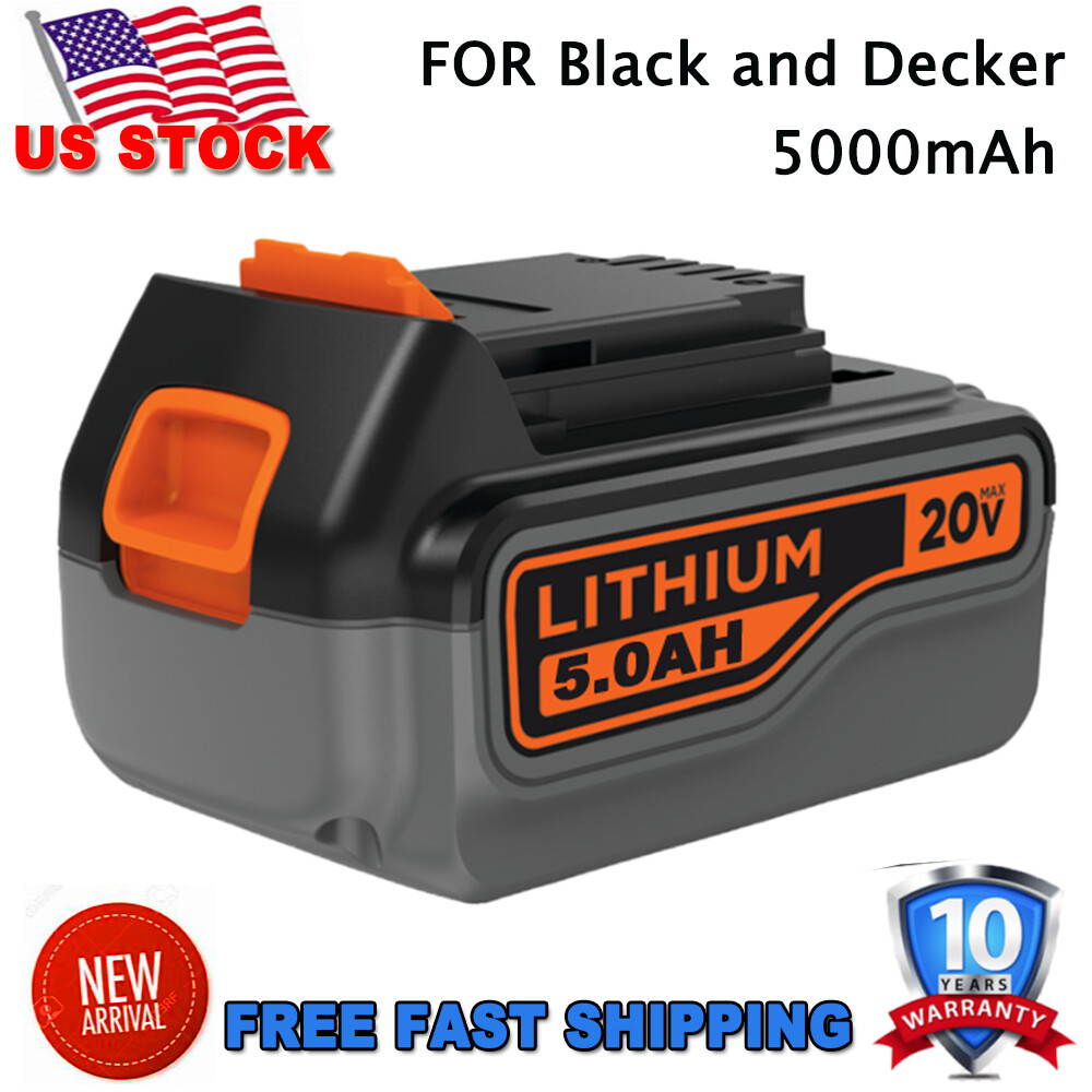 5.0Ah For Black & Decker 20V Lithium MAX Battery 20 Volt Li-Ion LBXR20 LBXR2020