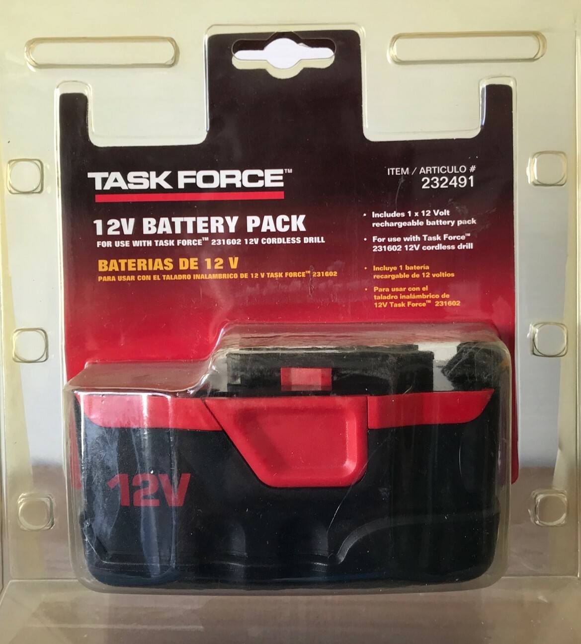 Task Force 12-Volt Rechargeable NiCd Battery Pack – New Old Stock – NOS – 232491