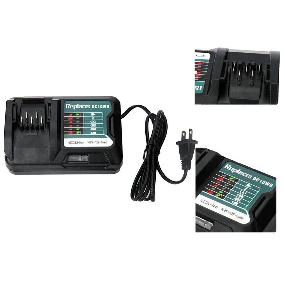Charger for Makita 10.8V 12V DC10WD BL1016 BL1021B BL1041B FD05 Li-ion Battery