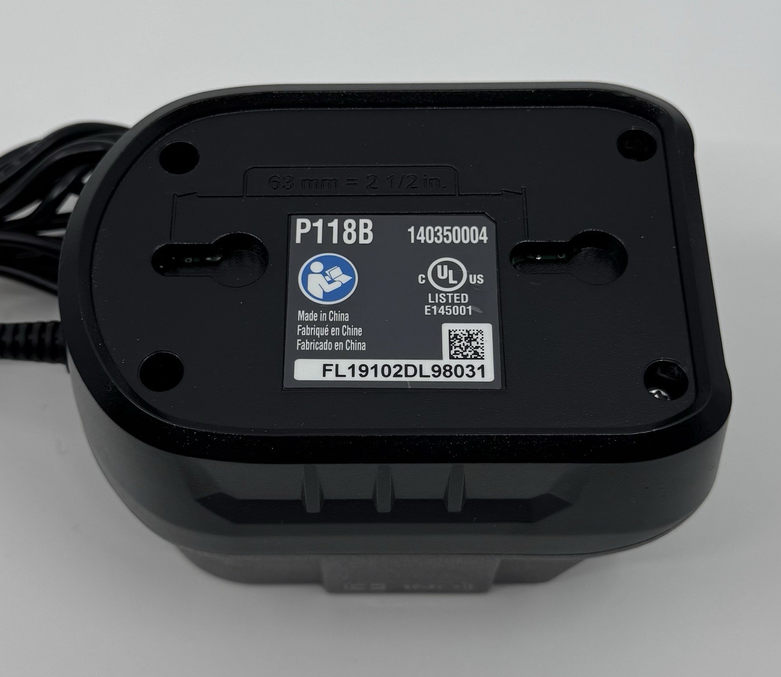 Ryobi P118B One+ Lithium Ion Battery Charger ONLY