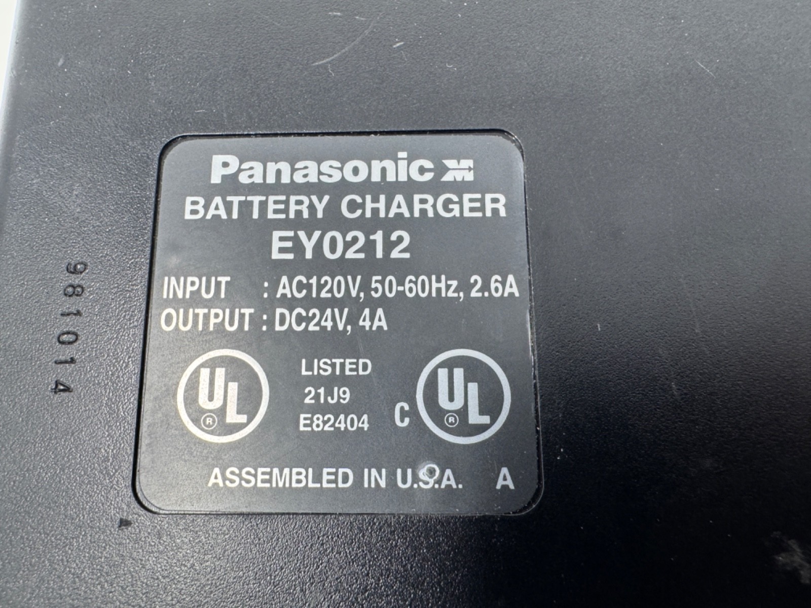Panasonic Universal EY0212 Fast Battery Charger Multi-Volt 7.2v 9.6v 12v 24v +