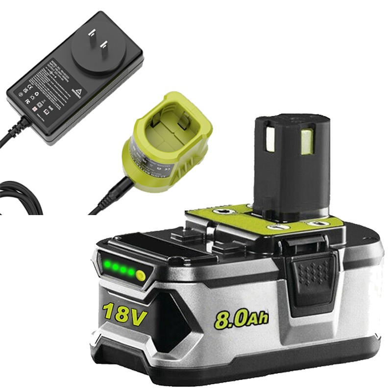 8.0Ah P108 Battery For Ryobi 18V ONE Lithium P102 P107 All ONE Tools or Charger