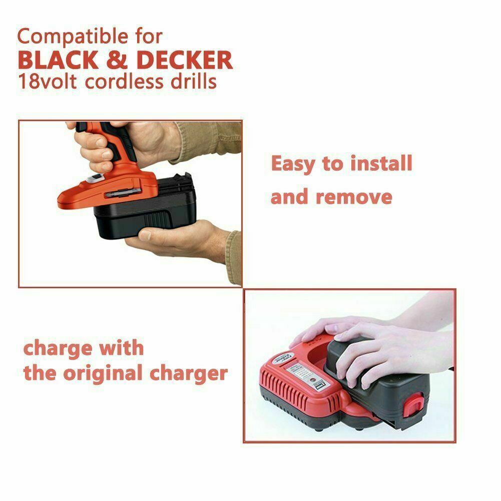 HPB18 18V HPB18-OPE 244760-00 18 VOLT NI-MH BATTERY REPLACE FOR BLACK AND DECKER
