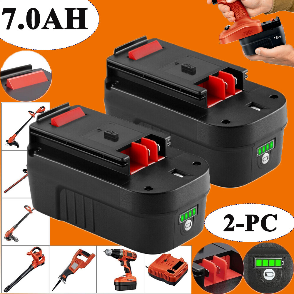 2-Pack 18 Volt For Black and Decker HPB18 7.0Ah Battery HPB18-OPE 244760-00A 18V