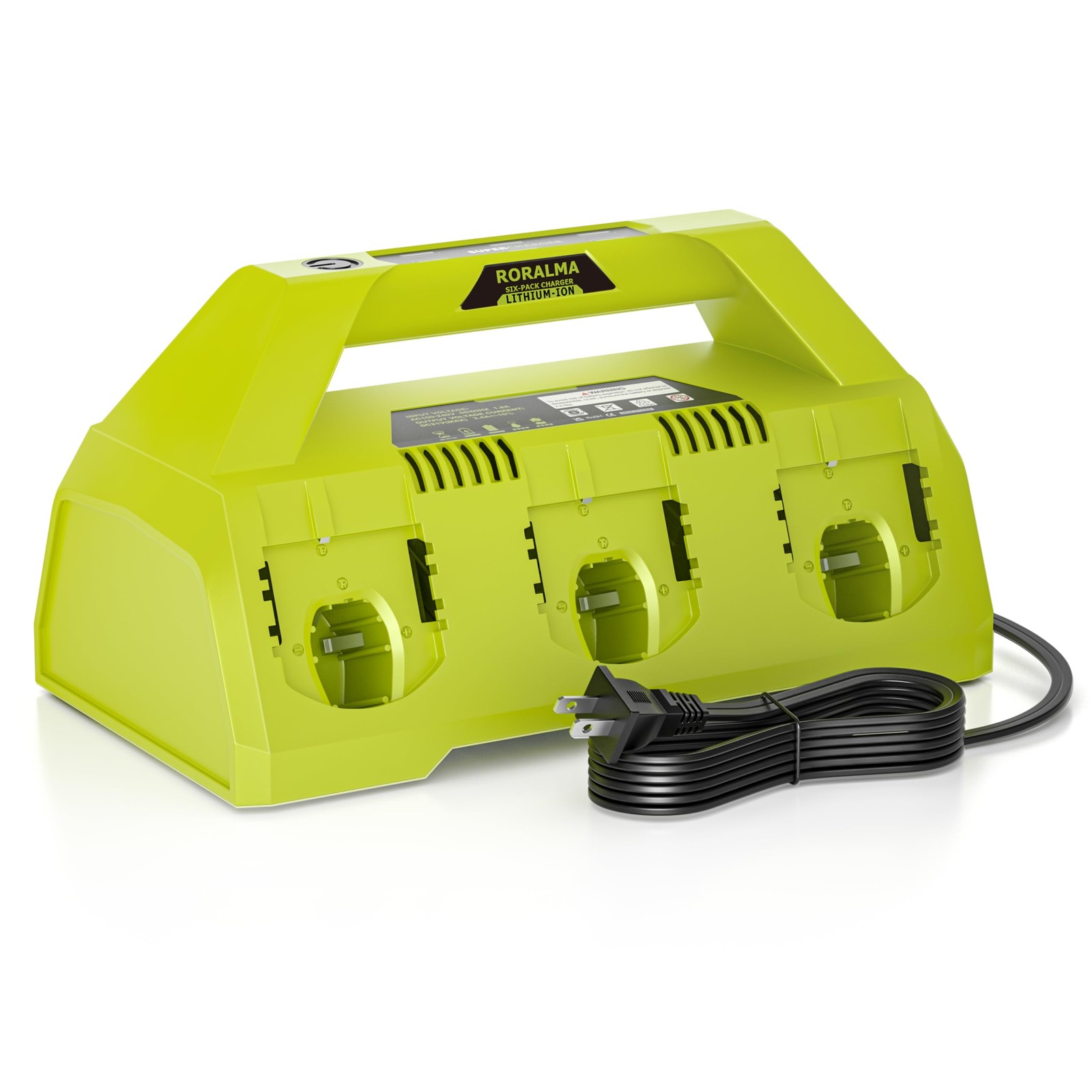Roralma 18V P135 One 6-Ports Replacement Battery Charger Ryobi Ryobi P102 P104