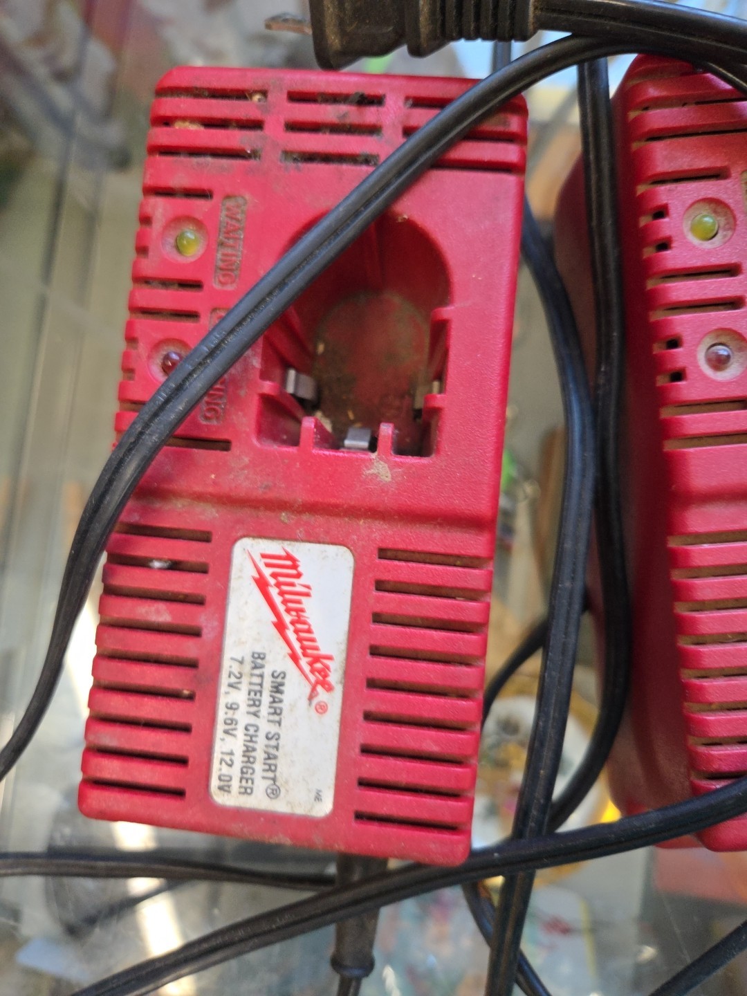 2 Milwaukee Smart Start Battery Charger 48-59-0170 7.2V, 9.6V, 12.0V – UnTested