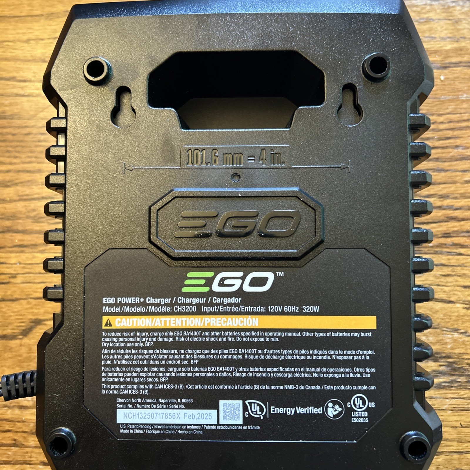 EGO Power CH3200 320W 56-Volt Lithium-ion Fast Charger